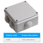 Junction Box 10 x 10 x 5cm Waterproof IP56 Plastic PVC Adaptable Enclosure CCTV