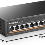 mokerlink 11 Ports PoE Switch with 9 Port PoE+, 2 Fast Ethernet UpLink, 100Mbps, 120W 802.3 AF/at PoE, Fanless Plug & Play Network Switch