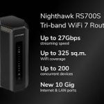 NETGEAR Nighthawk WiFi 7 Tri-Band Router - (RS700) Gaming Router - BE19000