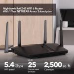 NETGEAR Nighthawk 6-Stream Dual-Band WiFi 6 Router (RAX54S) – Security Features, AX5400 - Image 4