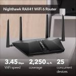 Netgear Nighthawk 5-Stream AX3600 Dual-Band WiFi 6 Router  ) - RAX41
